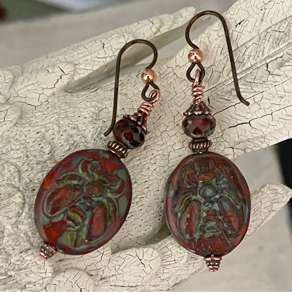 ARTISAN Earrings - “Just Bee” Dangles - Picture 4 of 7